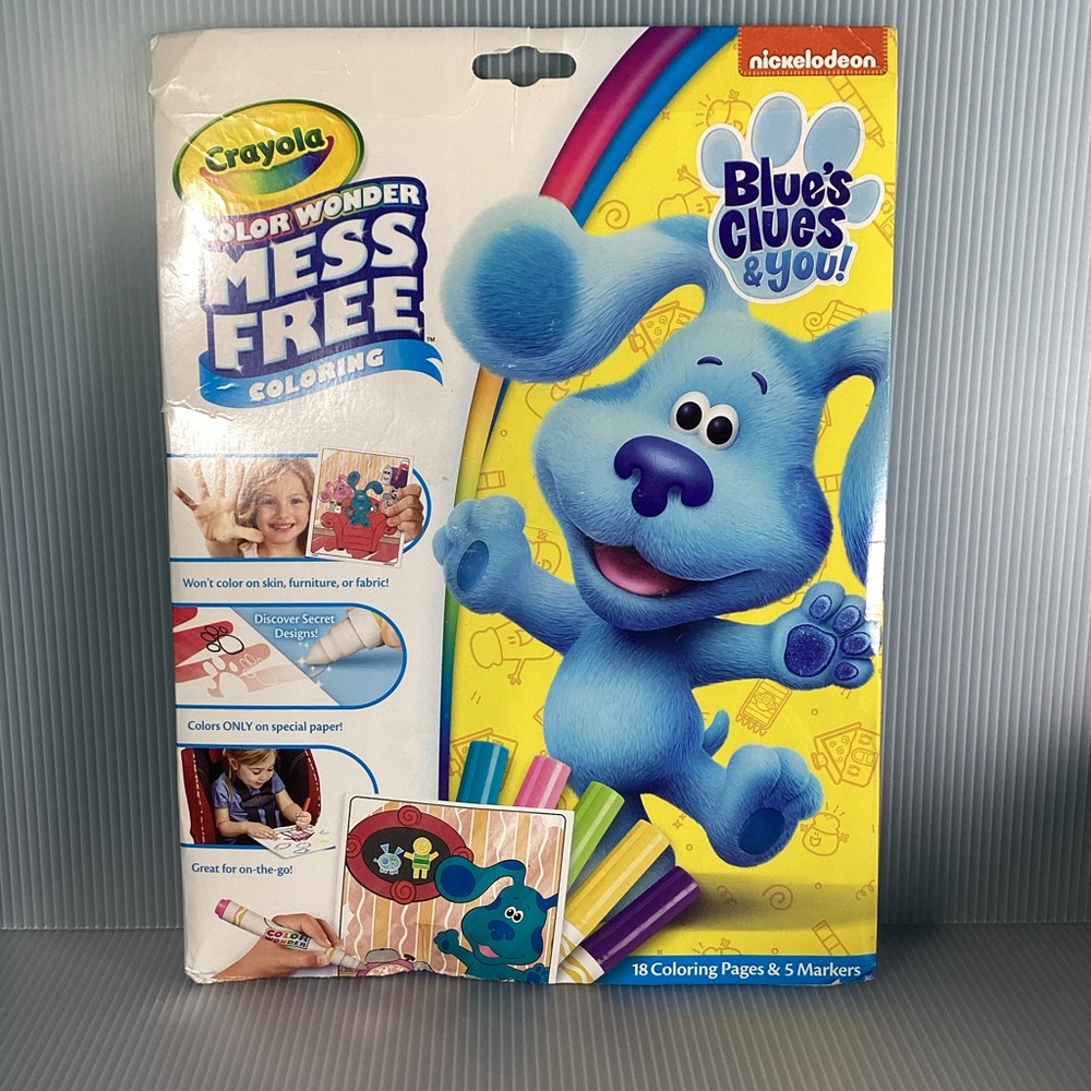 Blue's Clues Crayola Color Wonder Mess Free Coloring Book and Markers